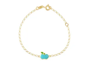 18K Gold An Apple A Day Bracelet <br> Gemberry Collection
