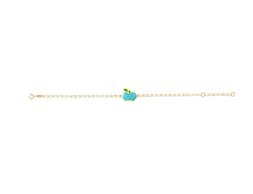 18K Gold An Apple A Day Bracelet <br> Gemberry Collection
