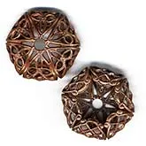 B9-0494 Versatile filigree solid brass finding. 8 x 18mm. Pkg. of 2