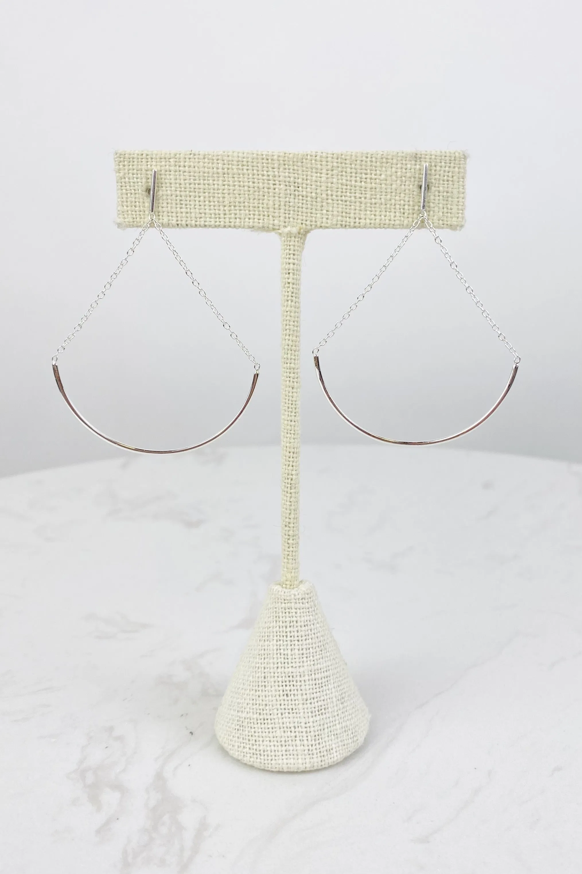 B.b. Lila Swingin' Silver Earrings