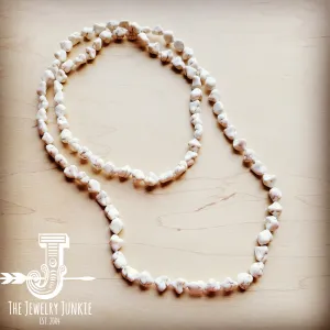 Boho Beaded Layering Necklace in White Turquoise 254q
