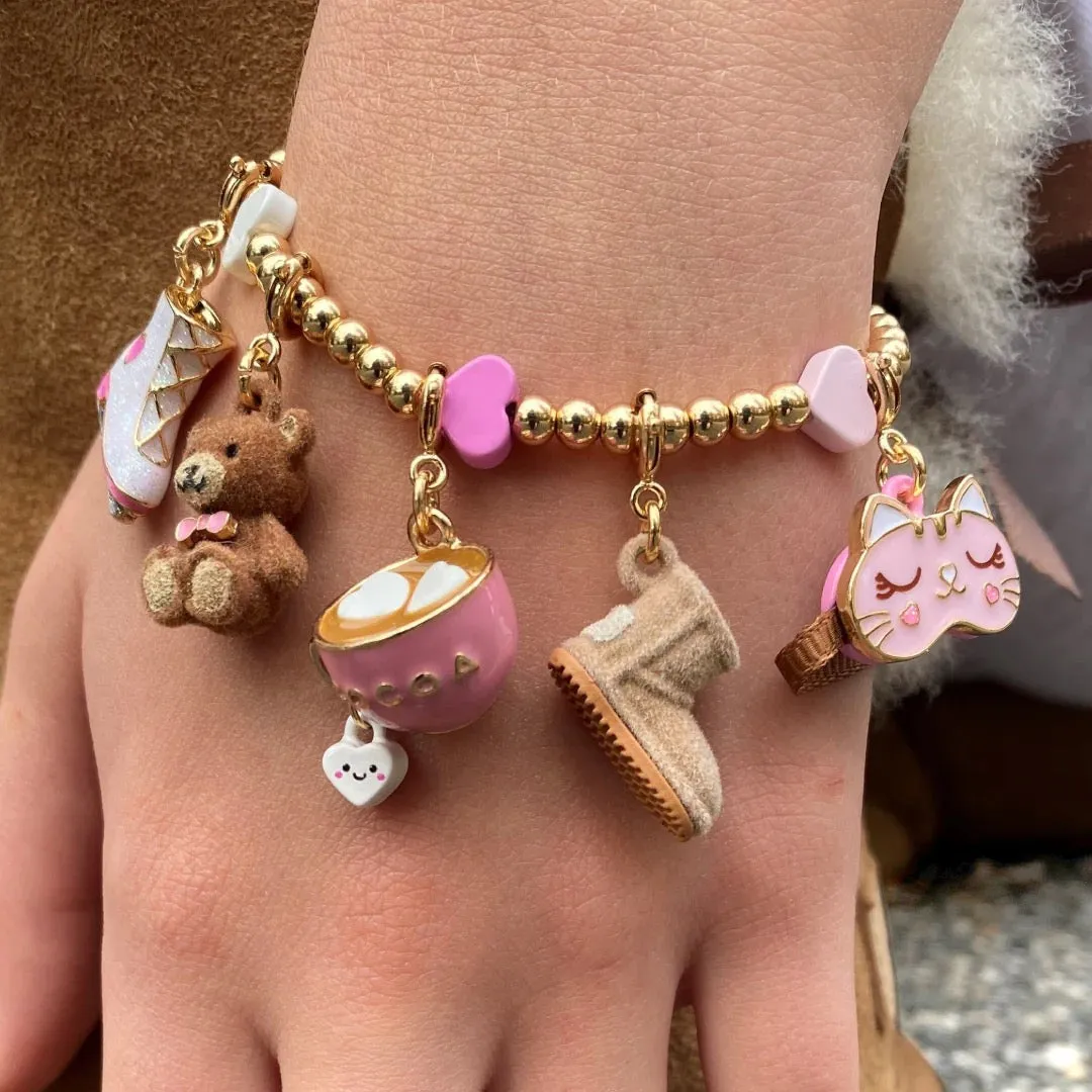 CHARM IT! Gold Pink Heart Stre