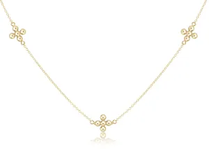 Choker Simplicity Chain Gold - Classic Beaded Signature Cross Gold