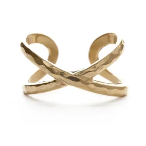 Crossover Hammered Ring