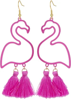 Flamingo Earrings Boho Earrings Flamingo Drop Dangle Earrings
