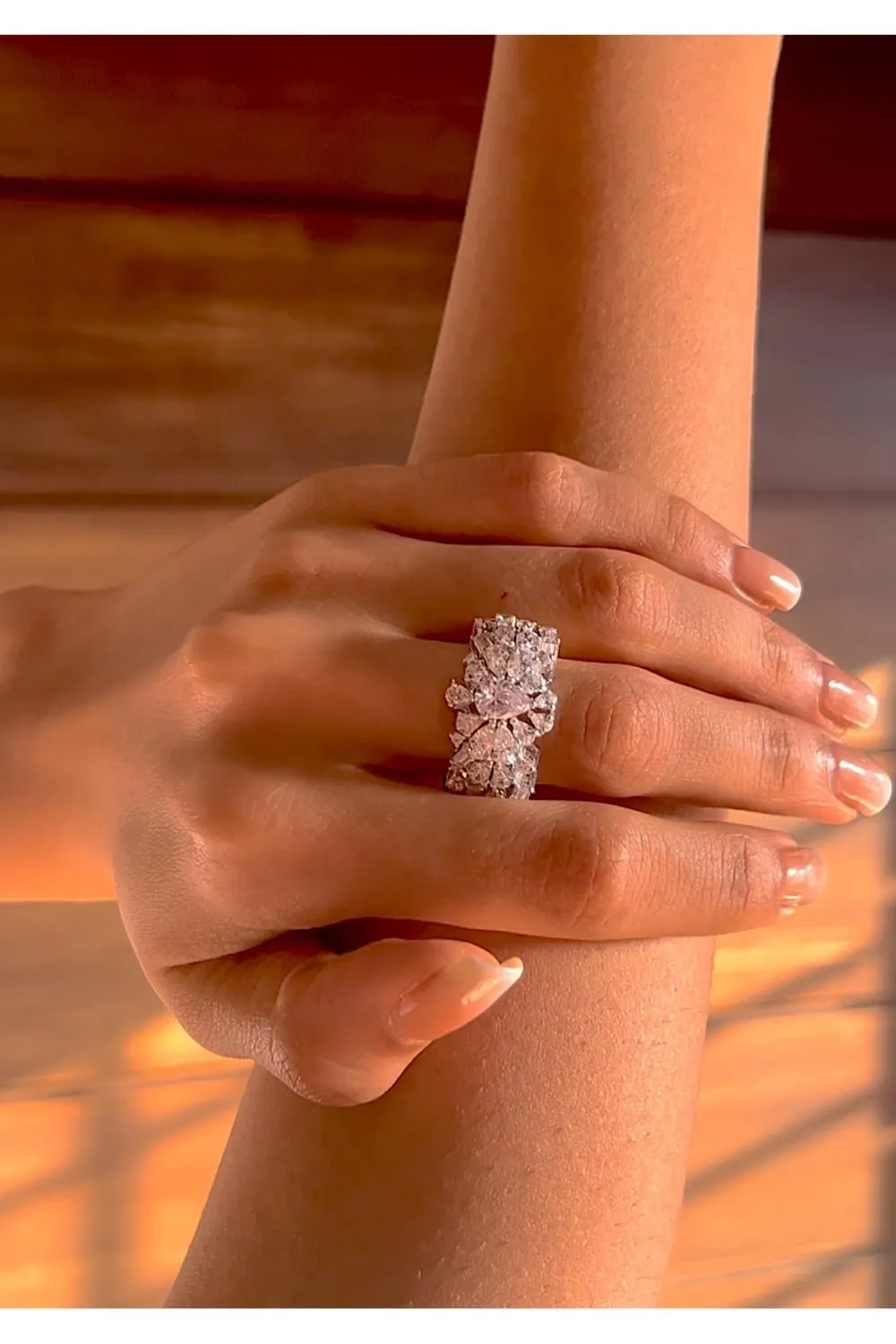 Glittering Horizon Ring