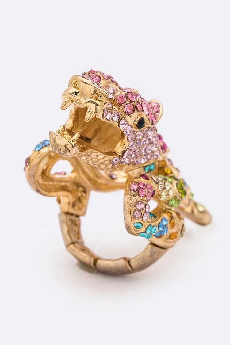 Iconic Dragon Crystal Stretch Ring