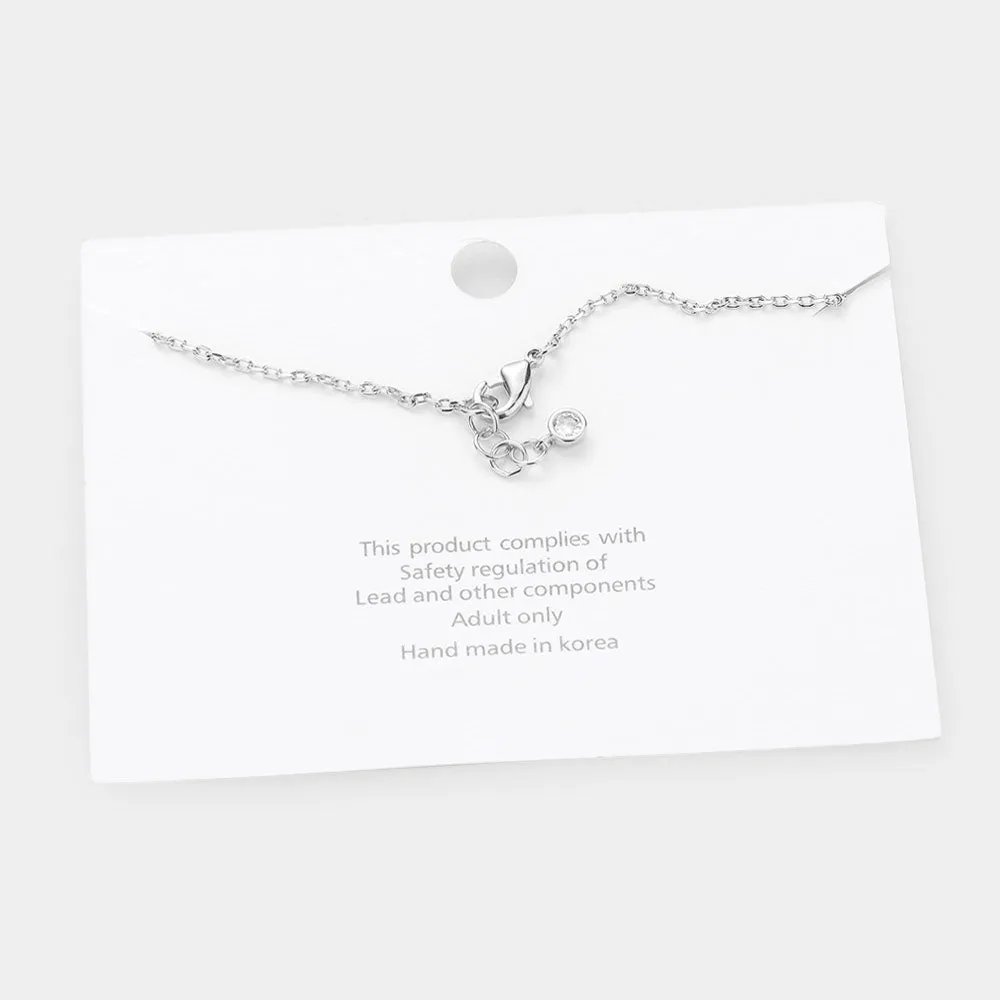 iLLASPARKZ -S- White Gold Dipped Metal Monogram Charm Bracelet