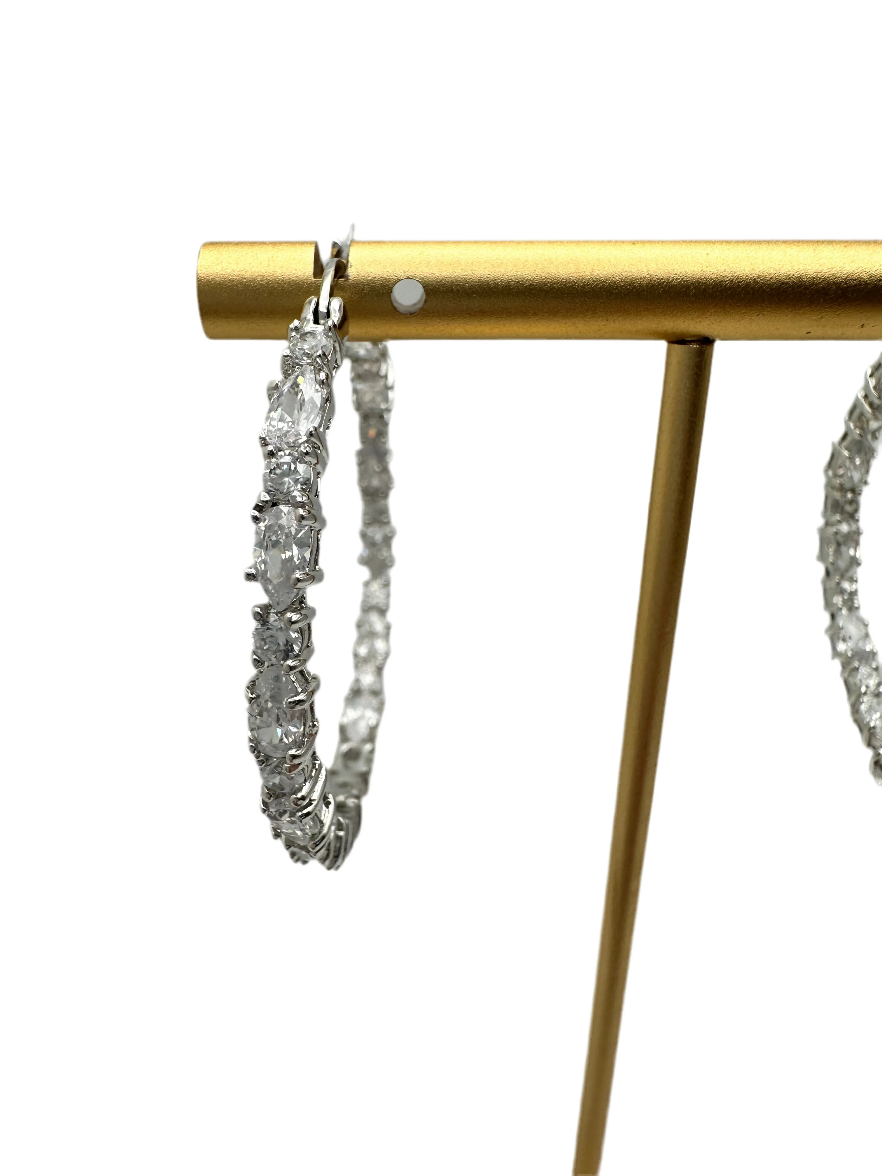 Marquise Hoop Earrings