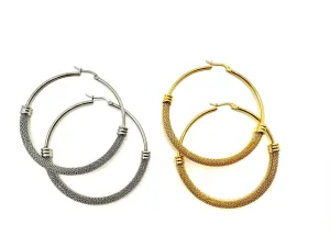 Mesh Hoop Earrings