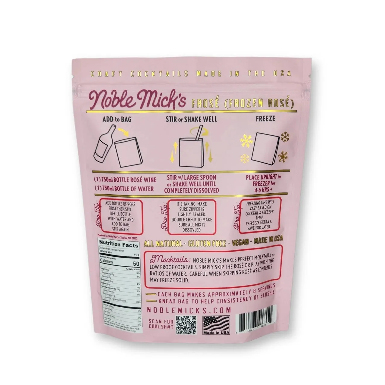 Noble Mick's Fros Frozen Cocktail Bag