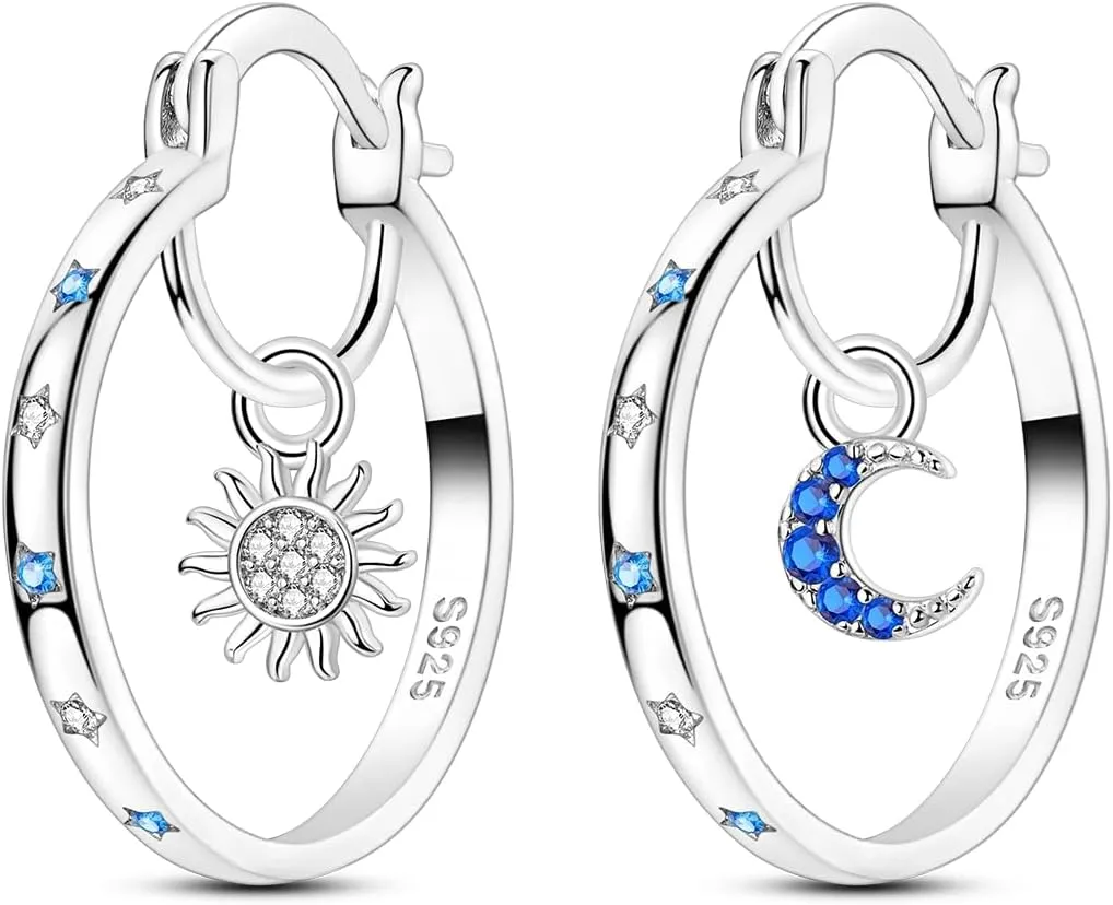 Parmuz 925 Sterling Silver Earrings Big Large Hoops for Women Ladies Lightweight Twisted Hoop Earrings With Cubic Zirconia Hypoallergenic Jewelry for Her