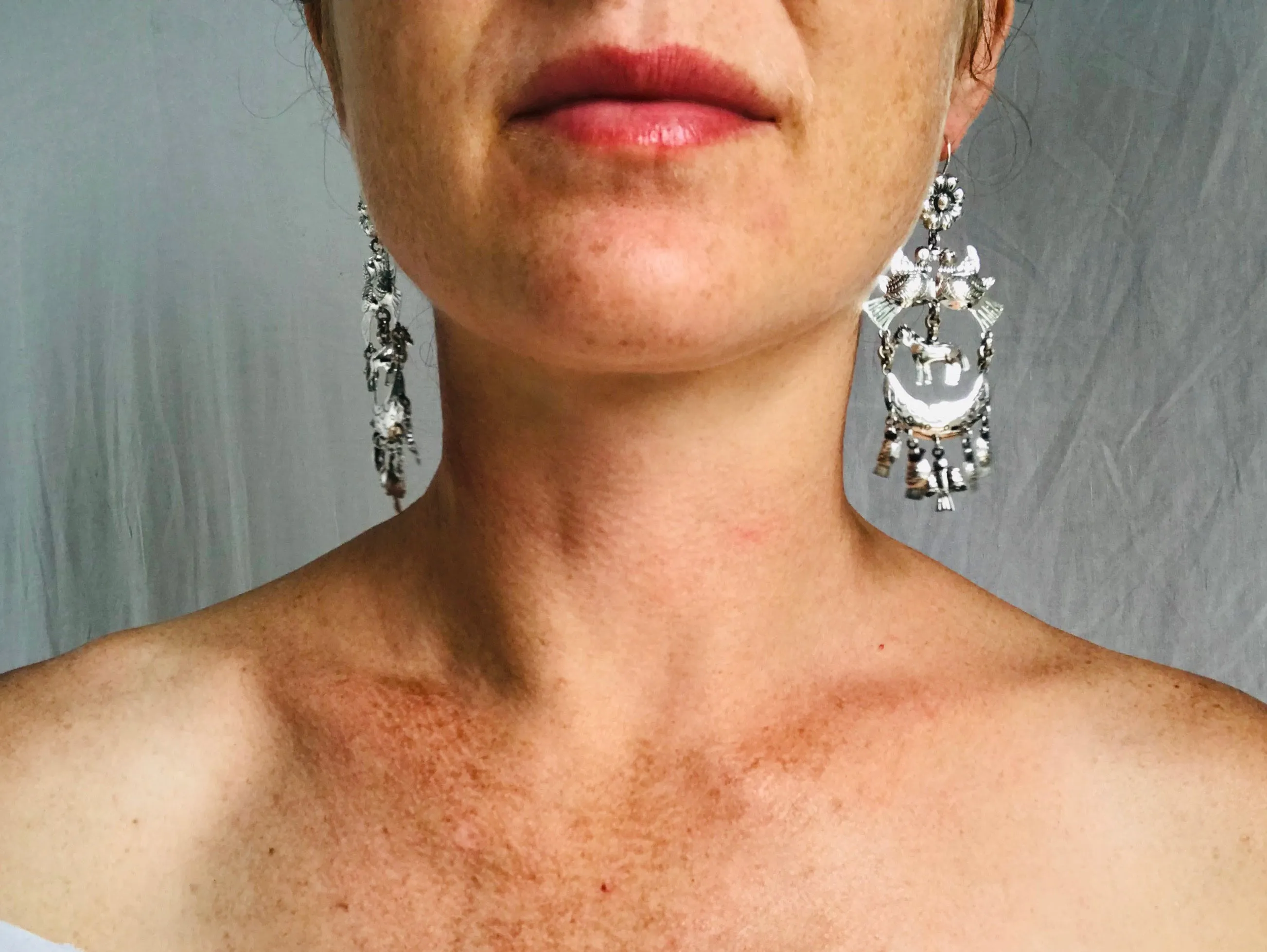 Taxco Earrings. Sterling Silver. Mexico. Frida Kahlo